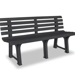 Mobilier De Jardin-vidaXL Banc de jardin 145,5 cm plastique Anthracite