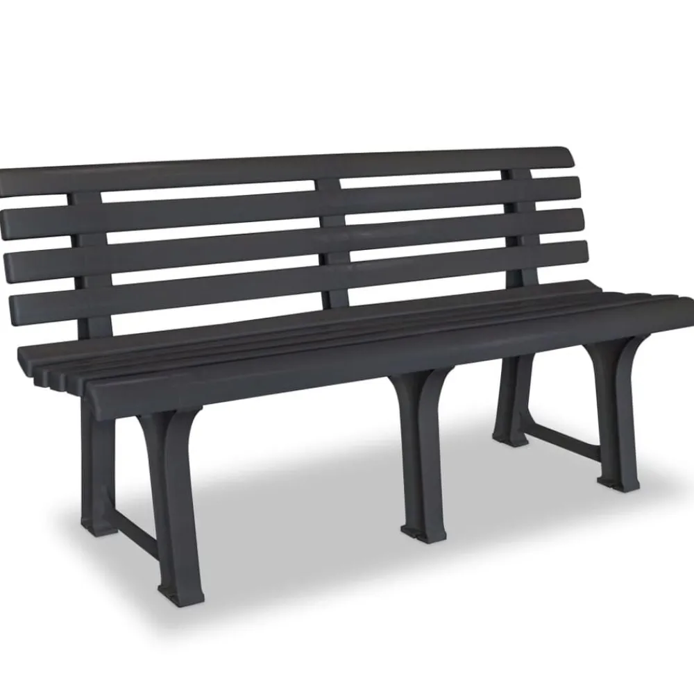 Mobilier De Jardin-vidaXL Banc de jardin 145,5 cm plastique Anthracite