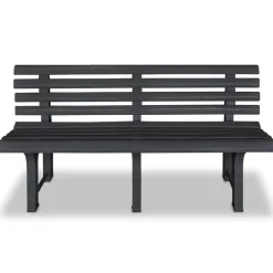 Mobilier De Jardin-vidaXL Banc de jardin 145,5 cm plastique Anthracite