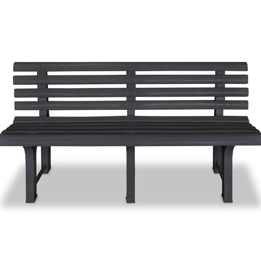 Mobilier De Jardin-vidaXL Banc de jardin 145,5 cm plastique Anthracite