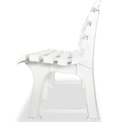 Mobilier De Jardin-vidaXL Banc de jardin 145,5 cm Plastique Blanc