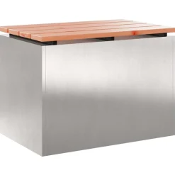 Mobilier De Jardin-vidaXL Banc de jardin Argent 60 x 40 x 43 cm Acier inoxydable