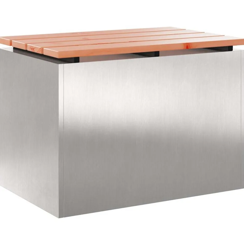 Mobilier De Jardin-vidaXL Banc de jardin Argent 60 x 40 x 43 cm Acier inoxydable