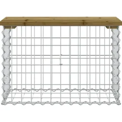 Mobilier De Jardin-vidaXL Banc de jardin design gabion 63x31,5x42 cm bois de pin imprégné