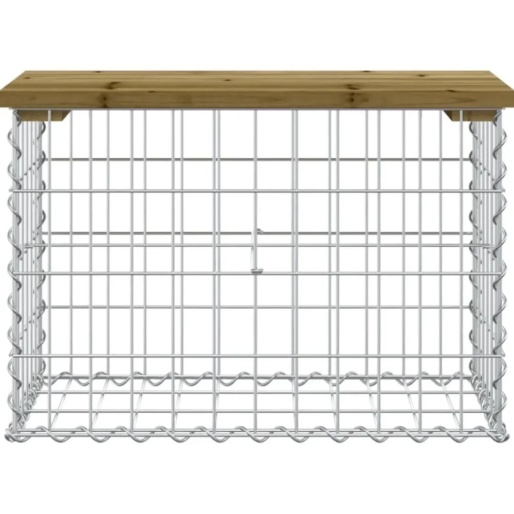 Mobilier De Jardin-vidaXL Banc de jardin design gabion 63x31,5x42 cm bois de pin imprégné