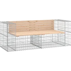 Mobilier De Jardin-vidaXL Banc de jardin design gabion 184x71x65,5 cm bois massif de pin Pin naturel