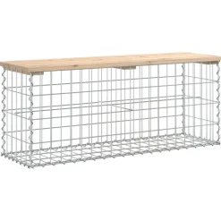 Mobilier De Jardin-vidaXL Banc de jardin design de gabion 103x31,5x42 bois massif de pin Pin naturel