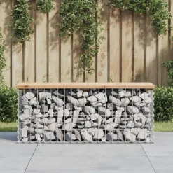 Mobilier De Jardin-vidaXL Banc de jardin design de gabion 103x31,5x42 bois massif de pin Pin naturel