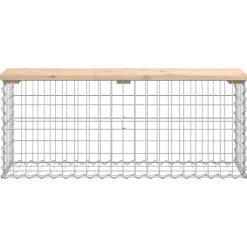Mobilier De Jardin-vidaXL Banc de jardin design de gabion 103x31,5x42 bois massif de pin Pin naturel