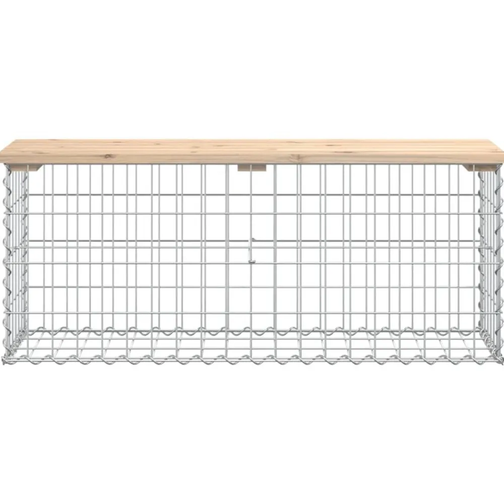 Mobilier De Jardin-vidaXL Banc de jardin design de gabion 103x31,5x42 bois massif de pin Pin naturel