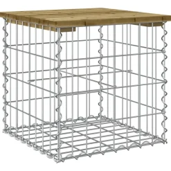 Mobilier De Jardin-vidaXL Banc de jardin design gabion 43x44x42 cm bois de pin imprégné