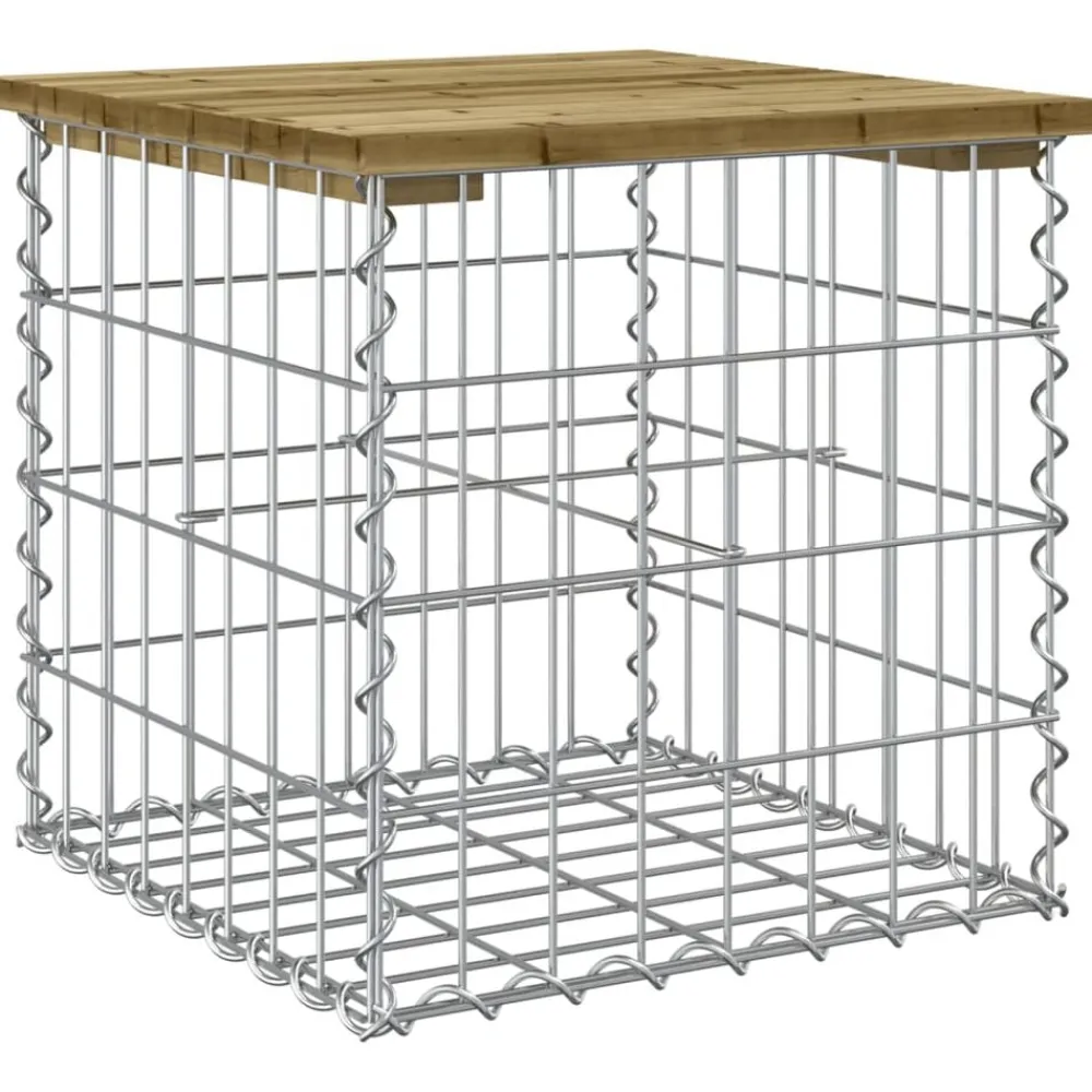 Mobilier De Jardin-vidaXL Banc de jardin design gabion 43x44x42 cm bois de pin imprégné