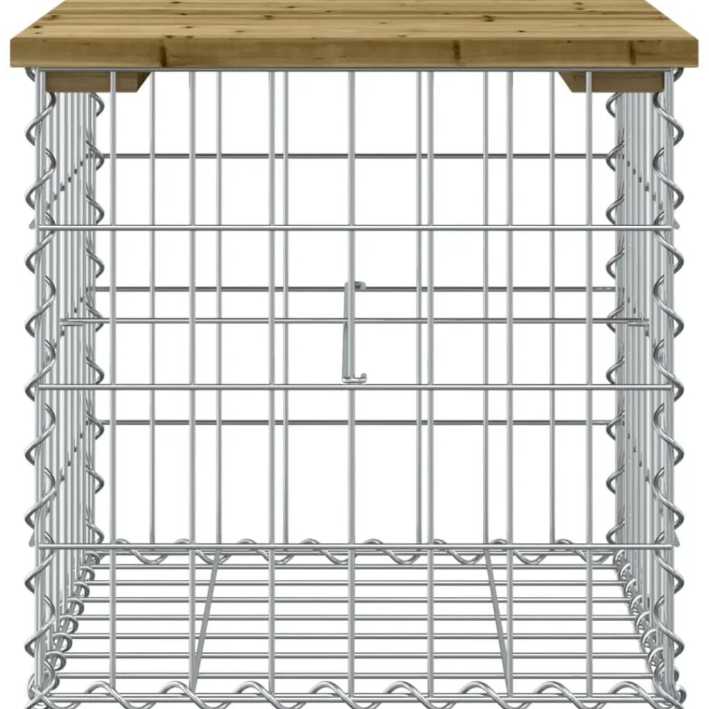 Mobilier De Jardin-vidaXL Banc de jardin design gabion 43x44x42 cm bois de pin imprégné