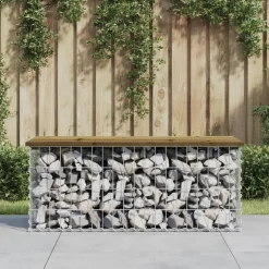 Mobilier De Jardin-vidaXL Banc de jardin design gabion 103x44x42 cm bois de pin imprégné