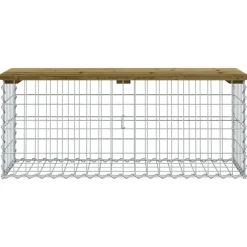Mobilier De Jardin-vidaXL Banc de jardin design gabion 103x44x42 cm bois de pin imprégné