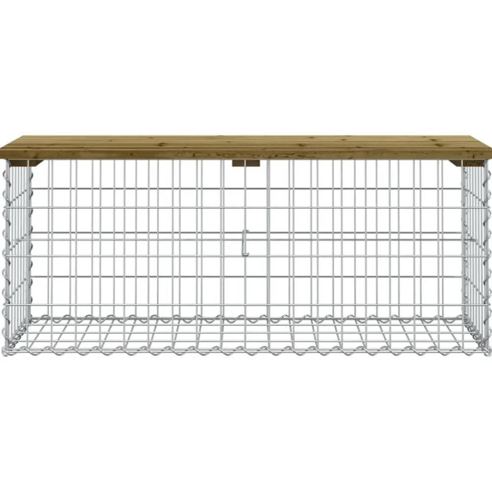Mobilier De Jardin-vidaXL Banc de jardin design gabion 103x44x42 cm bois de pin imprégné