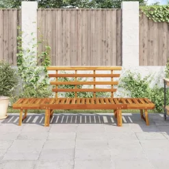 Mobilier De Jardin-vidaXL Banc de jardin 2-en-1 190 cm Bois solide d'acacia Marron