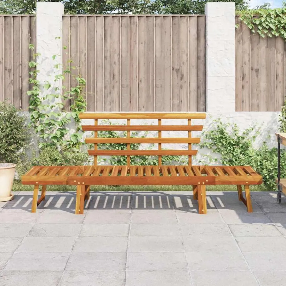 Mobilier De Jardin-vidaXL Banc de jardin 2-en-1 190 cm Bois solide d'acacia Marron