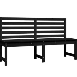 Mobilier De Jardin-vidaXL Banc de jardin noir 157,5 cm bois massif de pin Pin noir