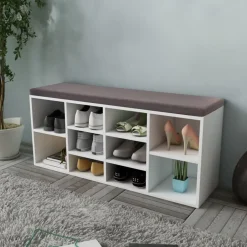 vidaXL Banc de rangement à chaussures 10 compartiments