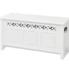 vidaXL Banc de rangement en style baroque PFDM blanc