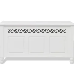 vidaXL Banc de rangement en style baroque PFDM blanc