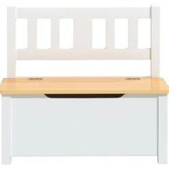 Mobilier Pour Bébés & Tout-Petits-vidaXL Banc de rangement pour enfants 60x30x55 cm MDF Blanc et beige
