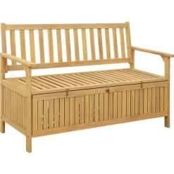 vidaXL Banc de rangement avec stockage avec porte Acacia massif