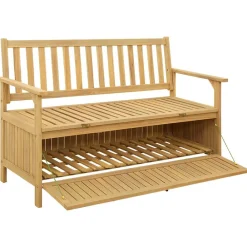 vidaXL Banc de rangement avec stockage avec porte Acacia massif