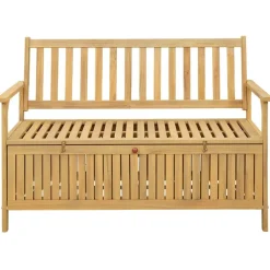 vidaXL Banc de rangement avec stockage avec porte Acacia massif