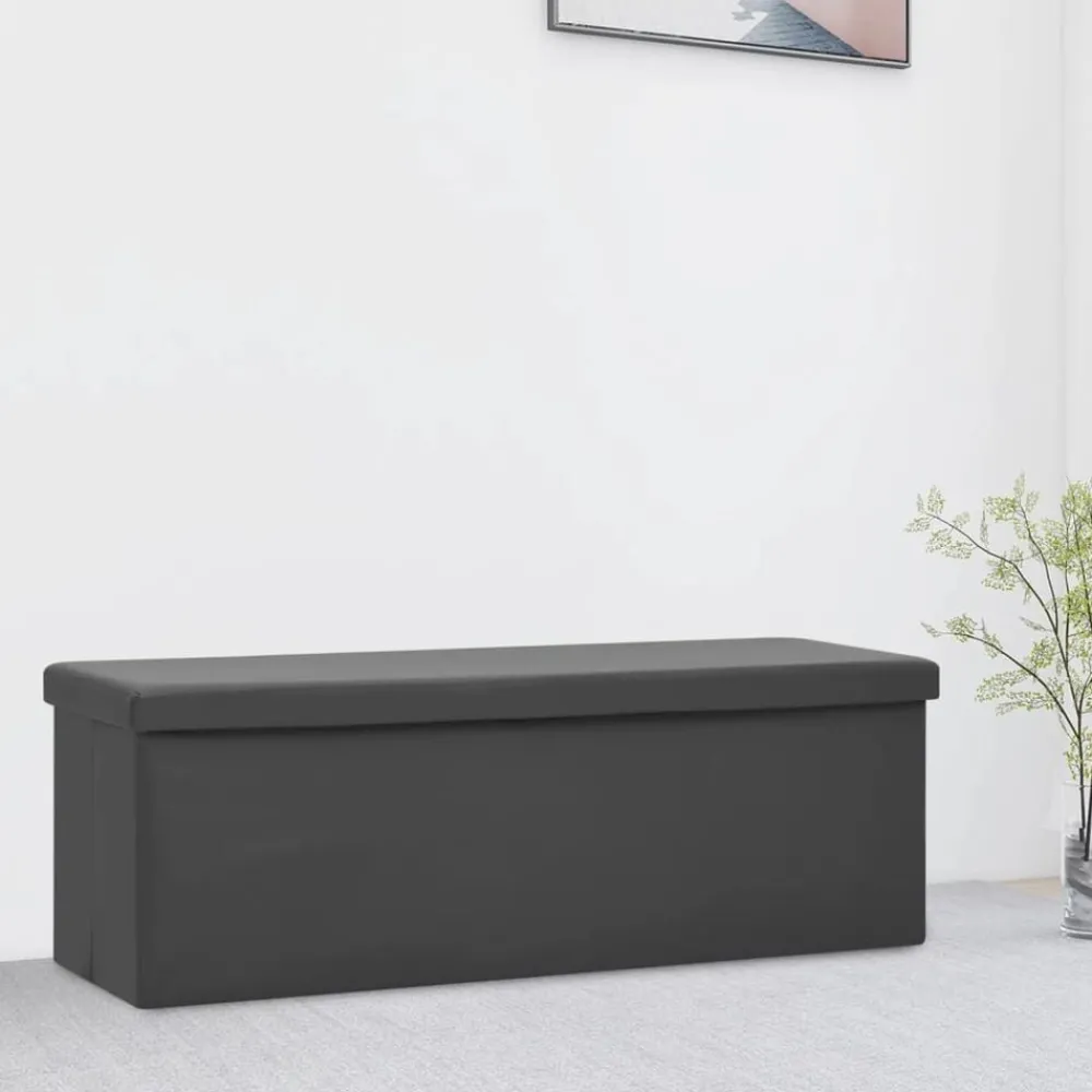 vidaXL Banc de rangement pliable PVC