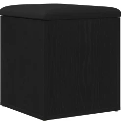 Bancs-vidaXL Banc de rangement Chêne noir 42 x 42 x 45 cm Bois d'ingénierie Chêne noir