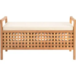 vidaXL Banc de rangement 93x49x49 cm Bois de noyer massif