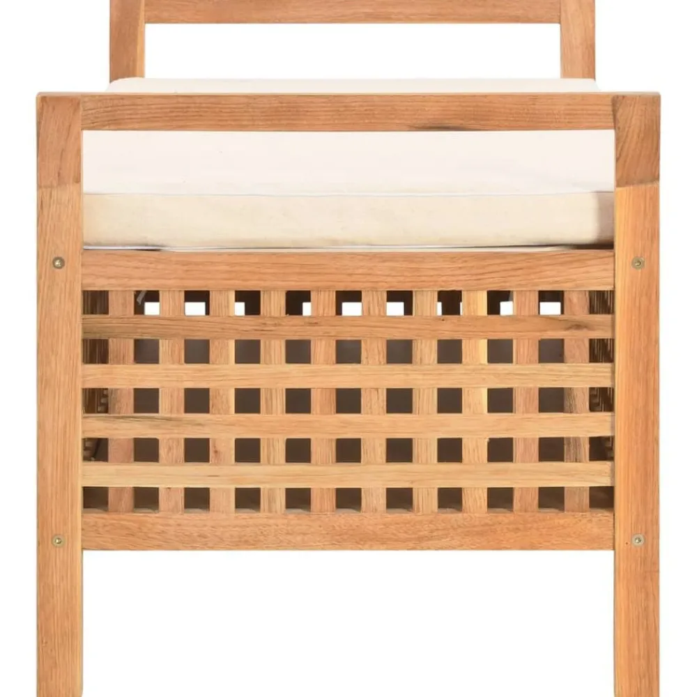 vidaXL Banc de rangement 93x49x49 cm Bois de noyer massif