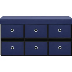 vidaXL Banc de rangement pliable 76x38x38 cm Faux lin