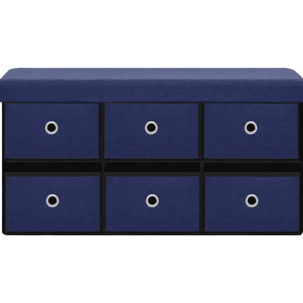 vidaXL Banc de rangement pliable 76x38x38 cm Faux lin
