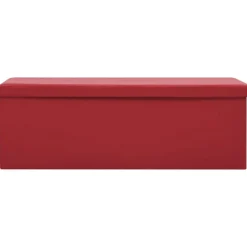 Bancs-vidaXL Banc de rangement pliable PVC Rouge bordeaux
