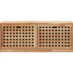 Produits Ménagers-vidaXL Banc de rangement de chaussures 94x20x38cm Bois massif de noyer