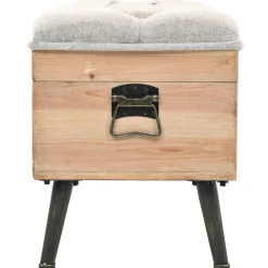 vidaXL Banc de rangement 110 cm Bois de sapin massif