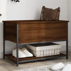 vidaXL Banc de rangement chêne marron 70x42,5x47 cm bois d'ingénierie