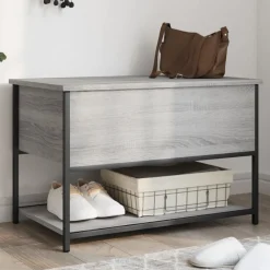 vidaXL Banc de rangement 70x42,5x47 cm bois d'ingénierie