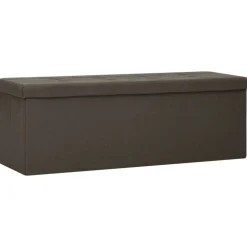 vidaXL Banc de rangement pliable Faux lin