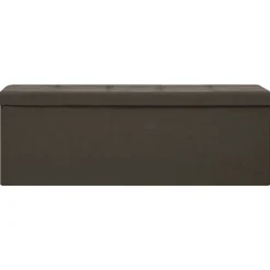 vidaXL Banc de rangement pliable Faux lin