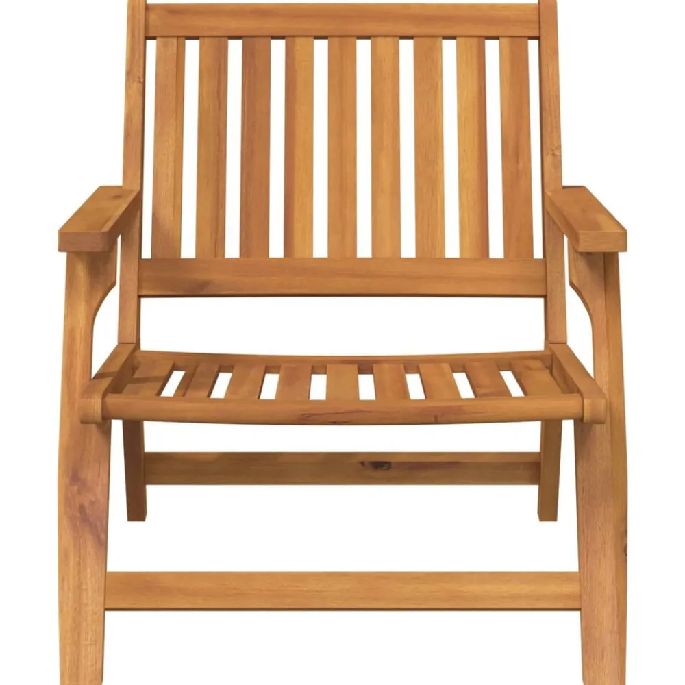 vidaXL Banc de Relaxation 2 pcs Marron Bois d'Acacia Massif
