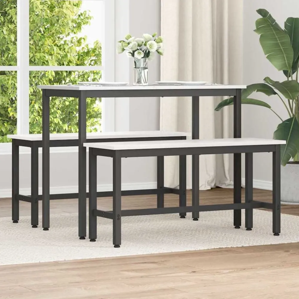 Bancs-vidaXL Banc de salle à manger 100 x 32,5 x 49 cm Blanc