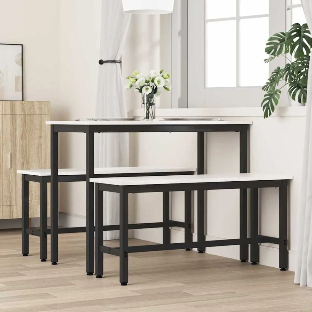 Bancs-vidaXL Banc de salle à manger 100 x 32,5 x 49 cm Blanc