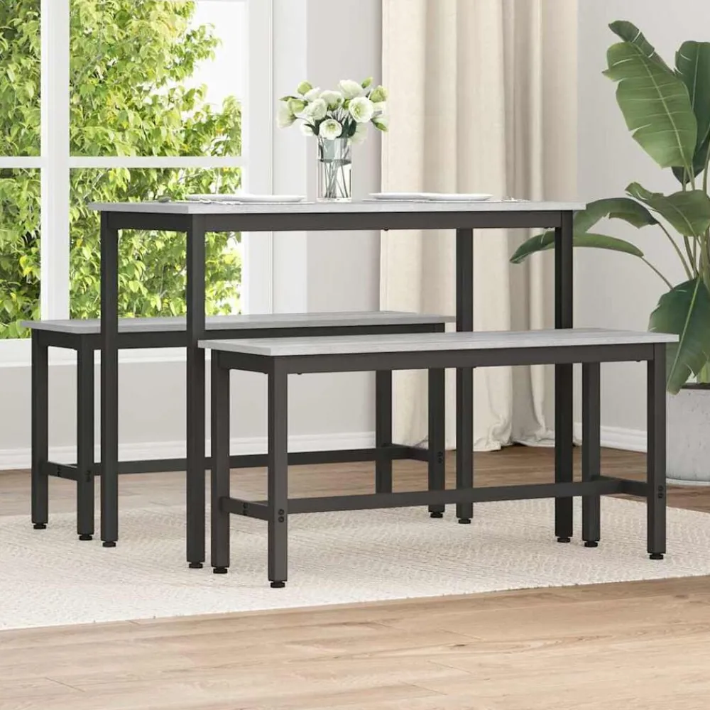 vidaXL Banc de salle à manger Gris Sonoma 100 x 32,5 x 48,5 cm