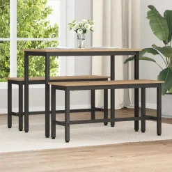 Bancs-vidaXL Banc de salle à manger Chêne artisanal 100 x 32,5 x 48,5 cm ch&ecirc;ne artisanal