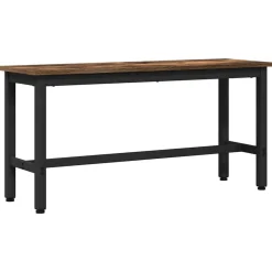Bancs-vidaXL Banc de salle à manger Chêne fumé 100 x 32,5 x 48,5 cm Ch&ecirc;ne fumé