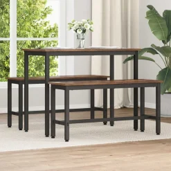 Bancs-vidaXL Banc de salle à manger Chêne fumé 100 x 32,5 x 48,5 cm Ch&ecirc;ne fumé